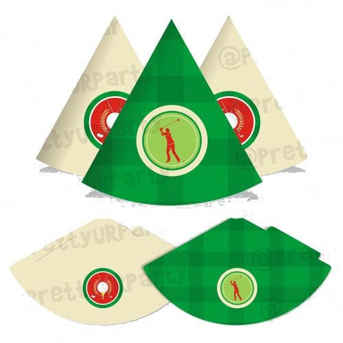 Golf Partee Hats - Pack of 10