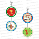 Golf Partee Danglers THEME PARTIES Pretty UR Party Default Title