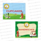 Golf Partee Food Labels / Buffet Table Cards THEME PARTIES Pretty UR Party Default Title