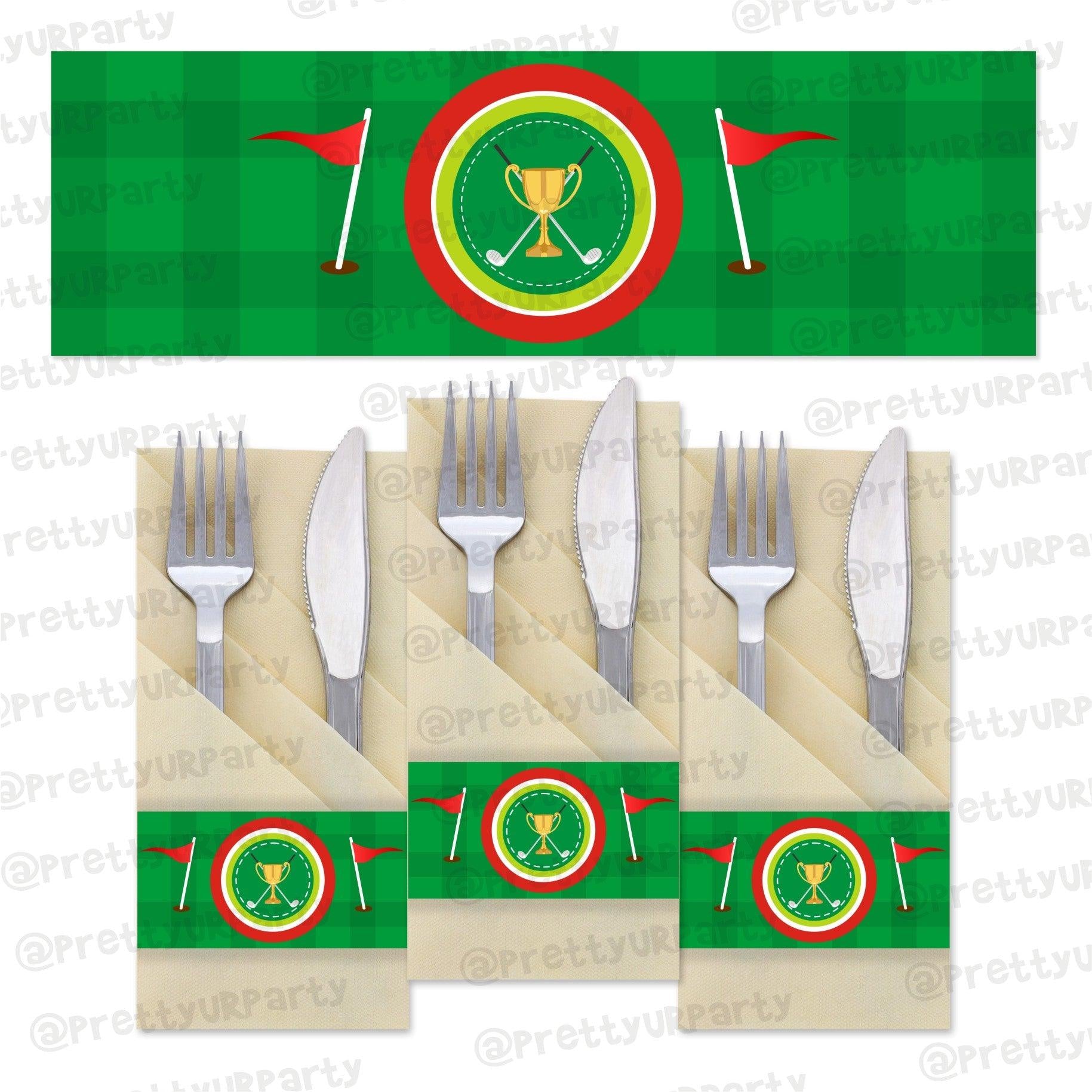 Golf Partee Napkin Rings THEME PARTIES Pretty UR Party Default Title