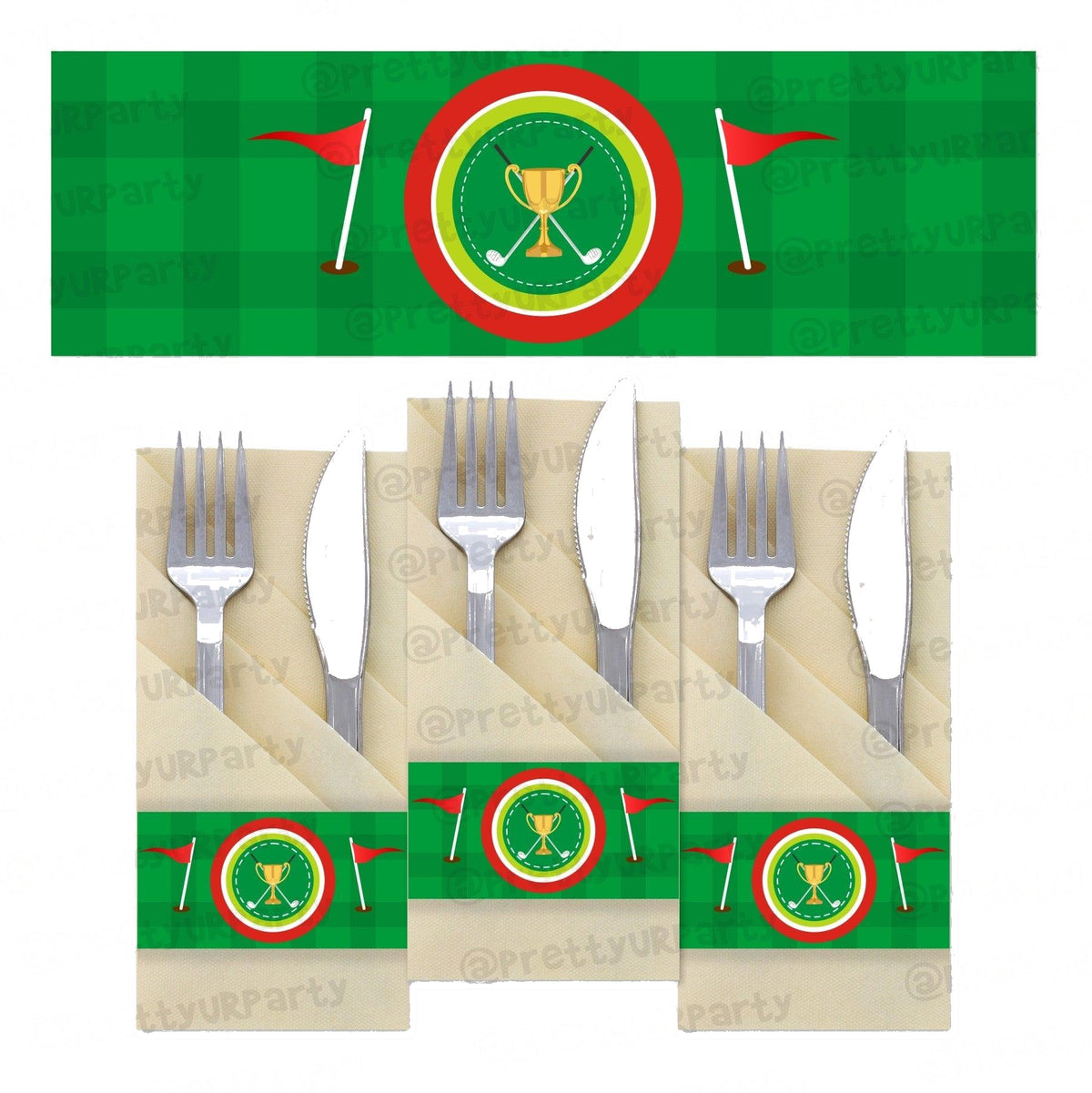 Golf Partee Napkin Rings