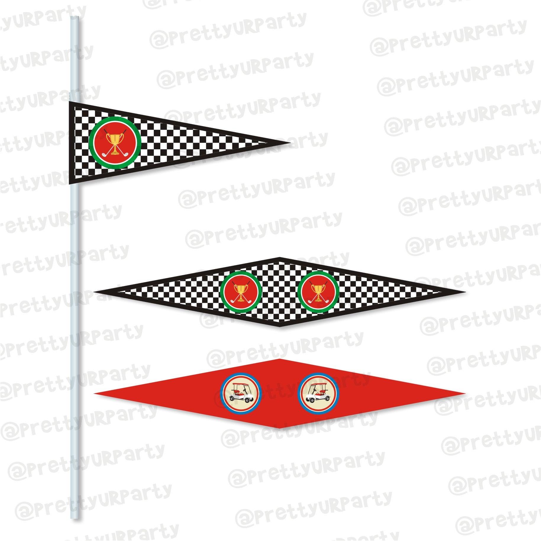 Golf Partee Drink Straws THEME PARTIES Pretty UR Party