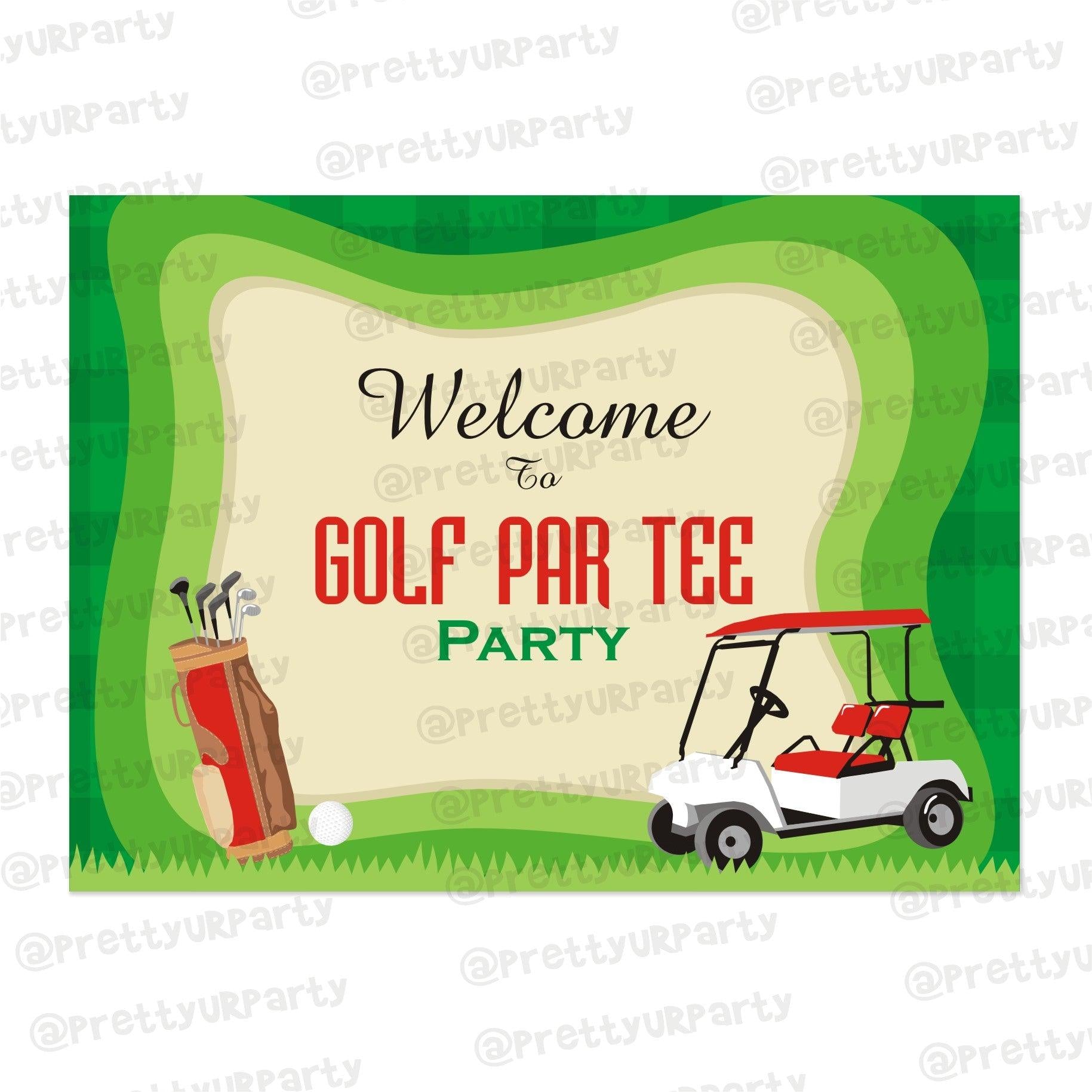 Golf Partee Entrance Banner / Door Sign THEME PARTIES Pretty UR Party Default Title
