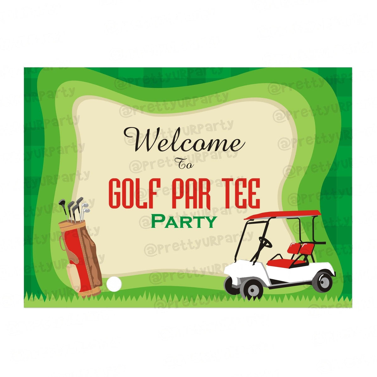 Golf Partee Entrance Banner / Door Sign