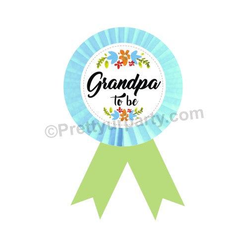 Handcrafted Granddad to be Rosette Badge BABY SHOWER Pretty UR Party