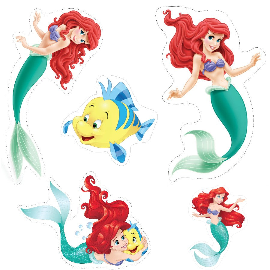 Ariel the Mermaid Theme Cutouts THEME PARTIES Pretty UR Party