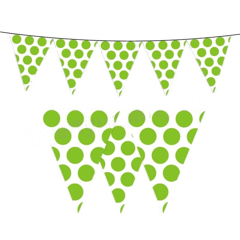 Green Polka Dots Bunting