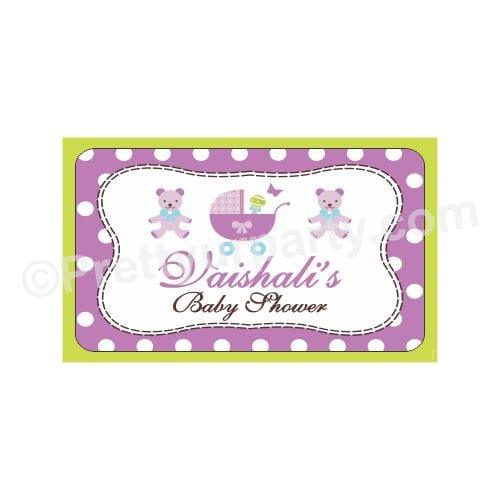 Purple and Green Theme Backdrop PERSONALISED Pretty UR Party Default Title