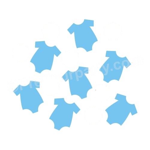 Blue and Grey Onesie Baby Shower Confetti