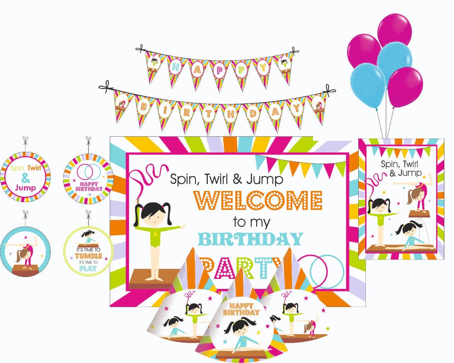 Gymnastics Party Decorations Package - 70 pieces Combo BIRTHDAYS Pretty UR Party Default Title