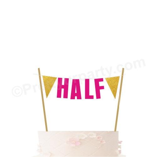 Half Cake Bunting - Pink DECORATIONS Pretty UR Party