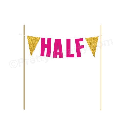 Half Cake Bunting - Pink DECORATIONS Pretty UR Party
