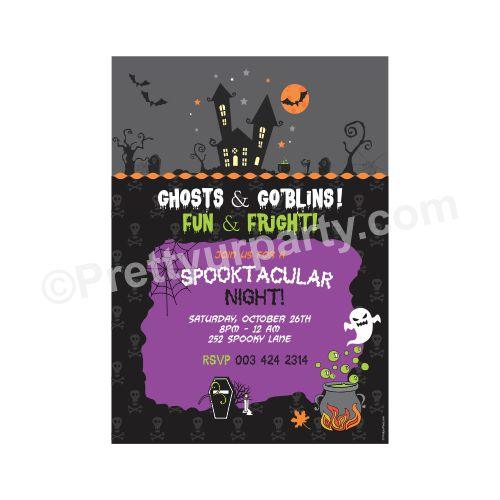 Halloween 01 Theme E-Invitations ALL PARTY SUPPLIES Pretty UR Party