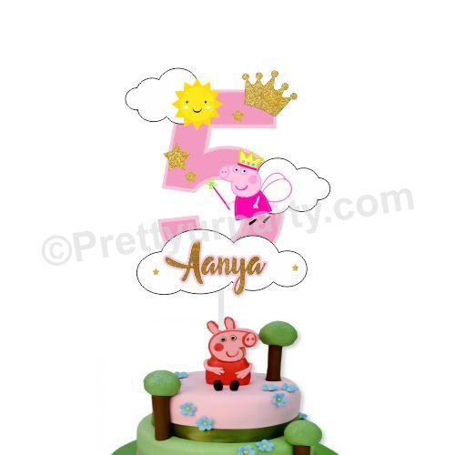 Peppa Pig Cake Topper HANDCRAFTED Pretty UR Party