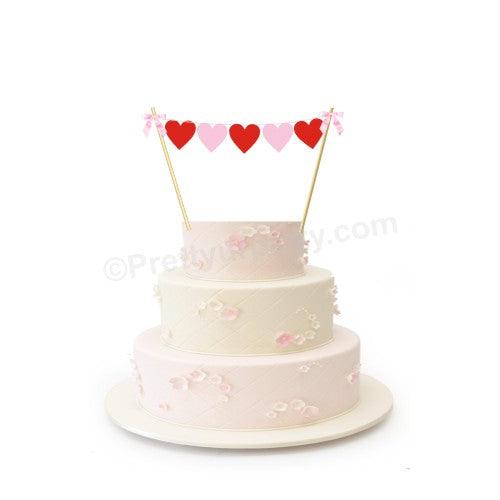 Heart Cake Bunting THEME PARTIES Pretty UR Party