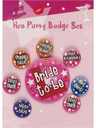 Colourful Hen Party Badges ALL PARTY SUPPLIES Pretty UR Party