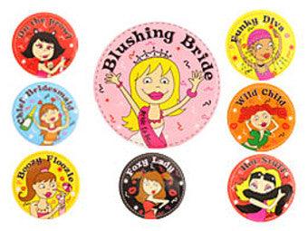 Hen Party Blushing Bride Badge Set ALL PARTY SUPPLIES Pretty UR Party