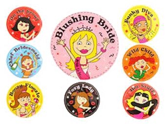 Hen Party Blushing Bride Badge Set