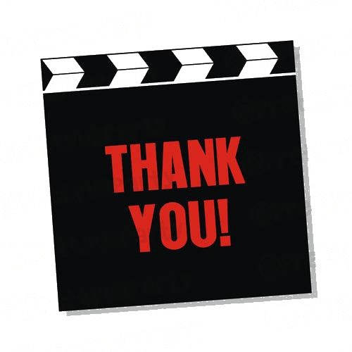 Hollywood Thank you Tags