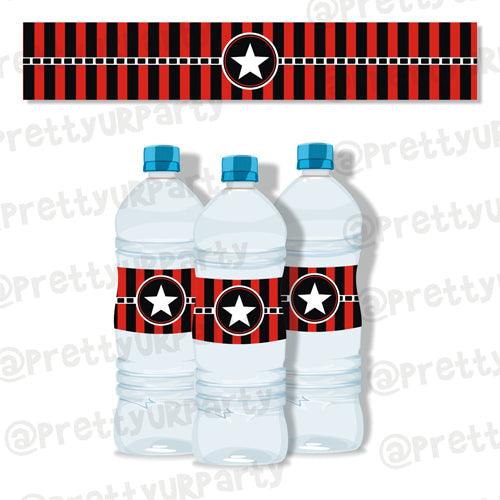 Hollywood Water Bottle Labels THEME PARTIES Pretty UR Party Default Title