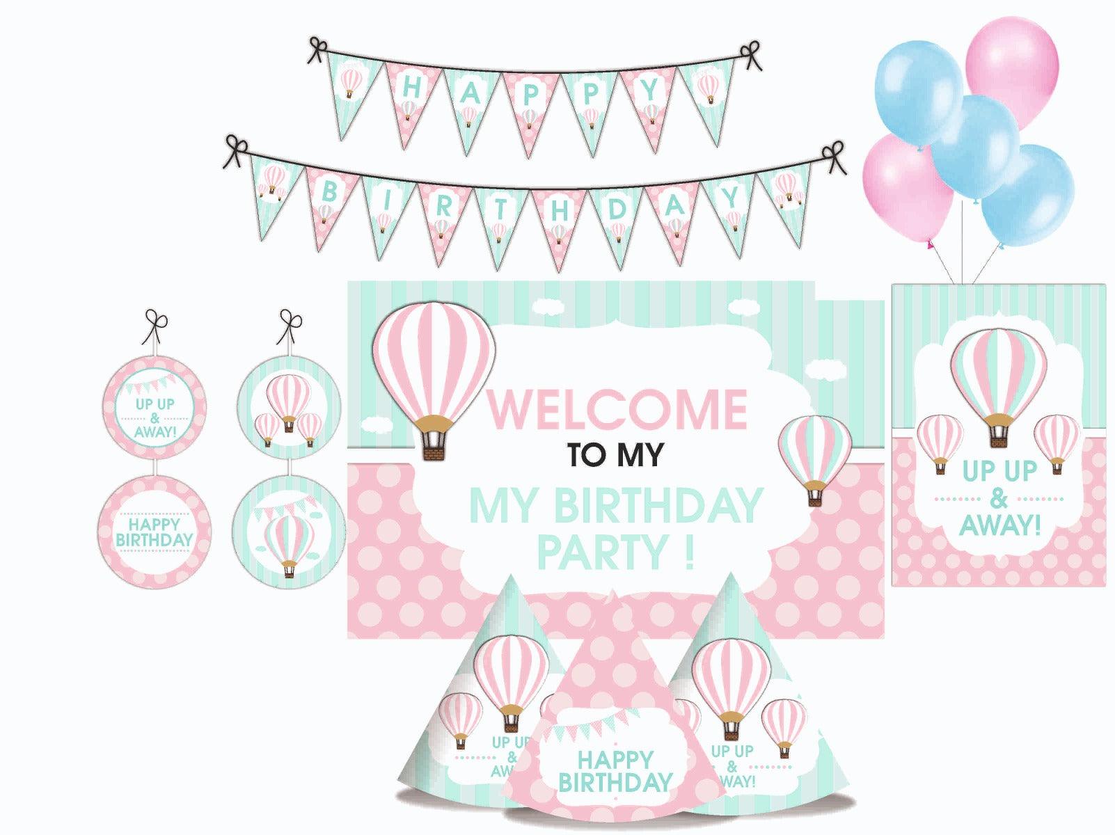 Hot Air Balloon Party Decorations Package - 70 pieces Combo BIRTHDAYS Pretty UR Party Default Title