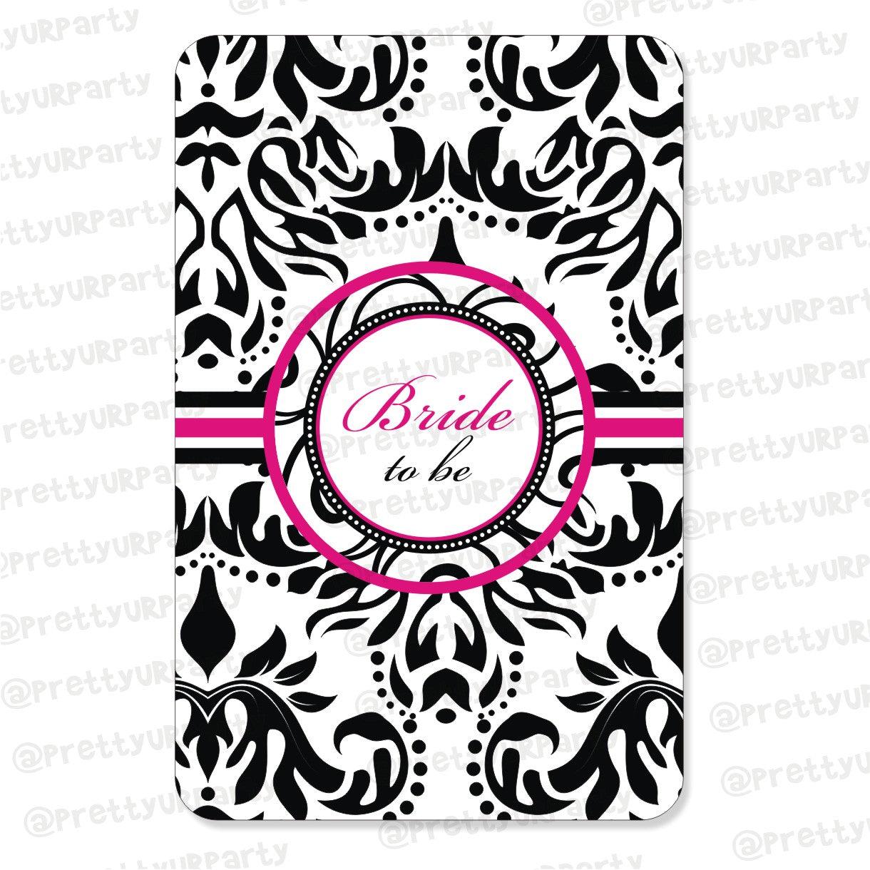 Hot Pink Damask baby shower Centerpieces - Pack of 2 BABY SHOWER Pretty UR Party Default Title