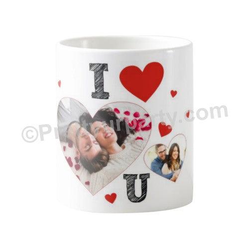 Happy Valentines Day I Love You Photo in Heart Mug ALL PARTY SUPPLIES Pretty UR Party