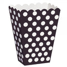 Black Polka Dot Popcorn Box - Pack of 10 ACCESSORIES Pretty UR Party