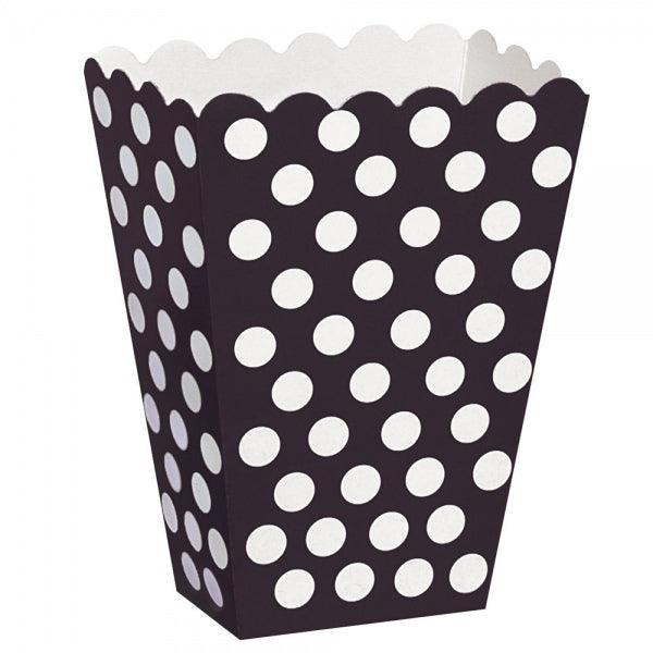 Black Polka Dot Popcorn Box - Pack of 10 ACCESSORIES Pretty UR Party