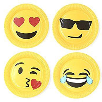 Emoji Paper Plates THEME PARTIES Pretty UR Party