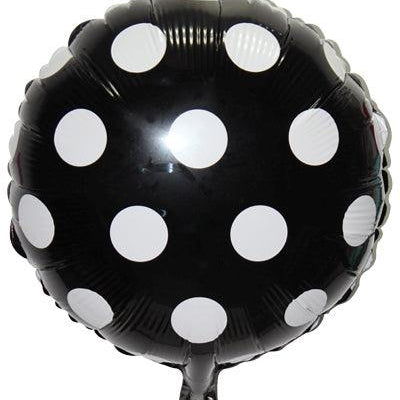 Big Polka Dot Foil Balloon- Black ALL PARTY SUPPLIES Pretty UR Party