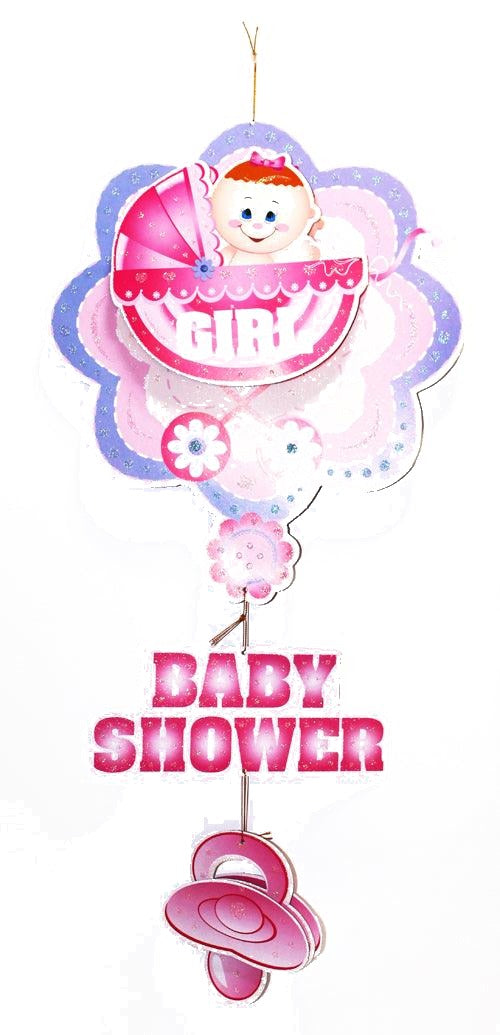 Baby Shower Pink 3D Paper Hanging