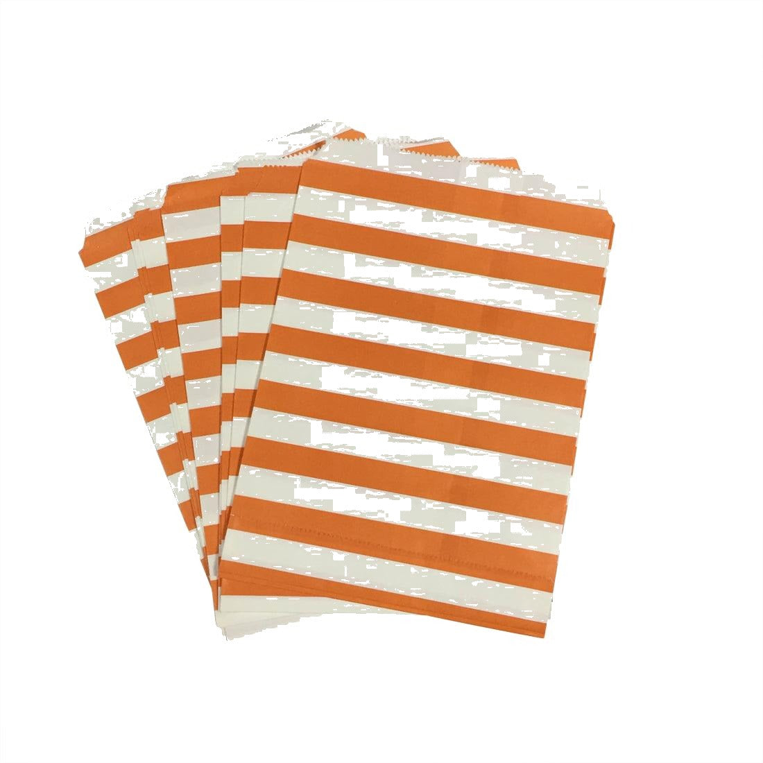Orange Striped Favor Bags