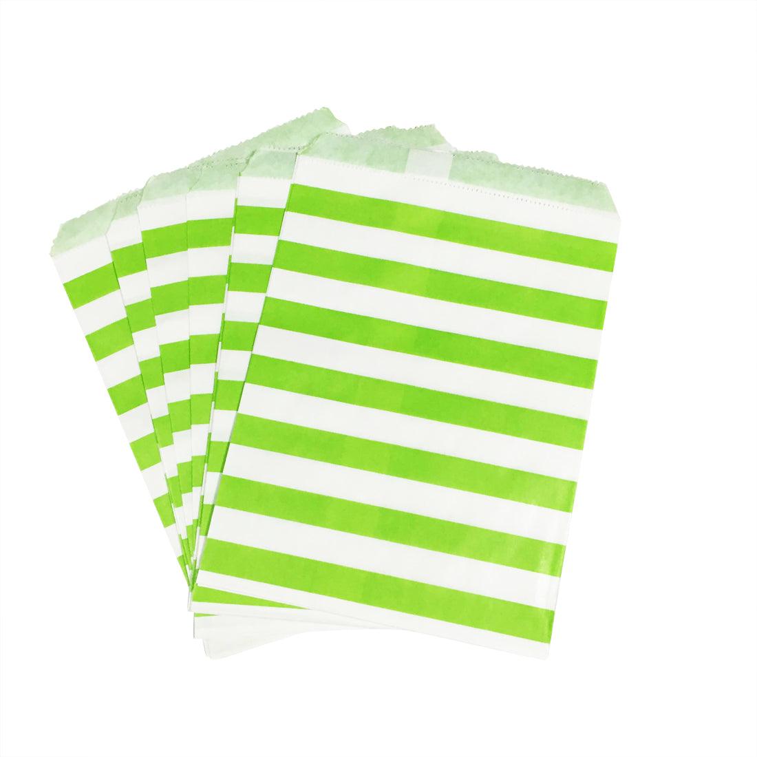 Green Striped Favor Bags ACCESSORIES Pretty UR Party