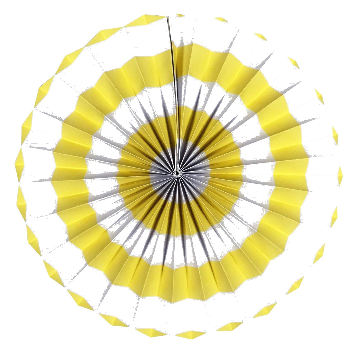 Yellow Stripes Paper Fans