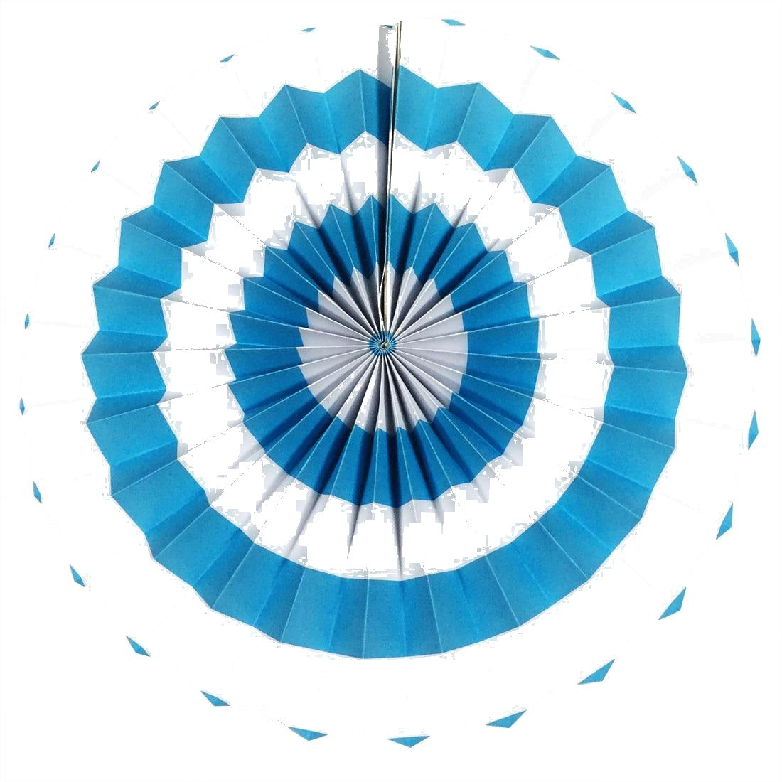 Light Blue Stripes Paper Fans