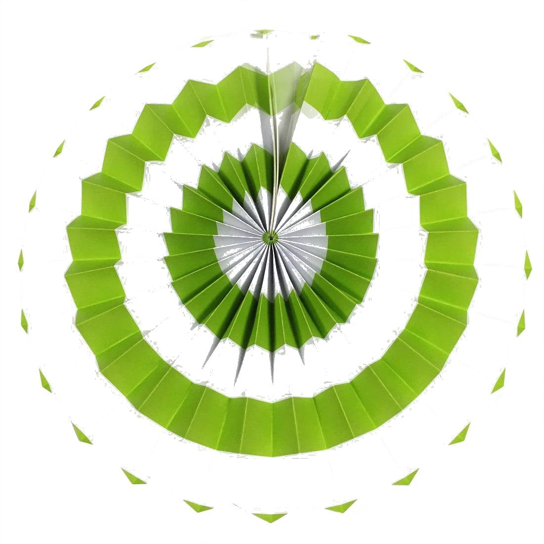 Light Green Stripes Paper Fans