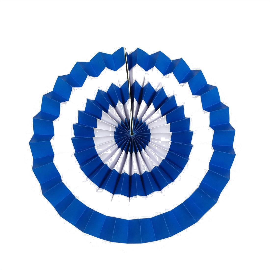 Dark Blue Stripes Paper Fans