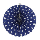 Royal Blue Polka Dots Paper Fans ALL PARTY SUPPLIES Pretty UR Party