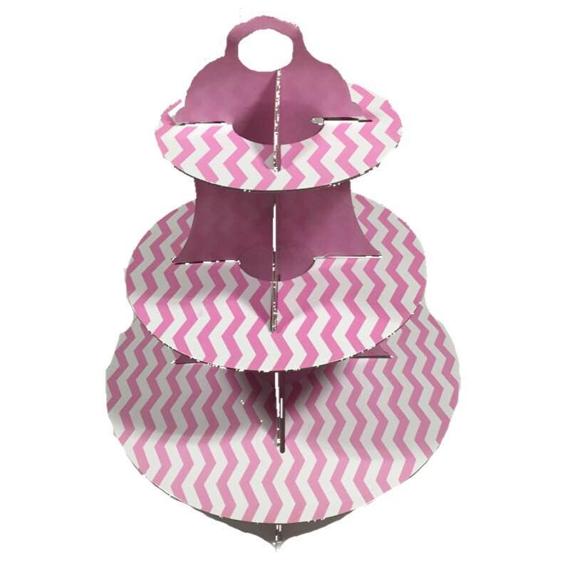 Pink Chevron Cupcake Stands ALL PARTY SUPPLIES Pretty UR Party