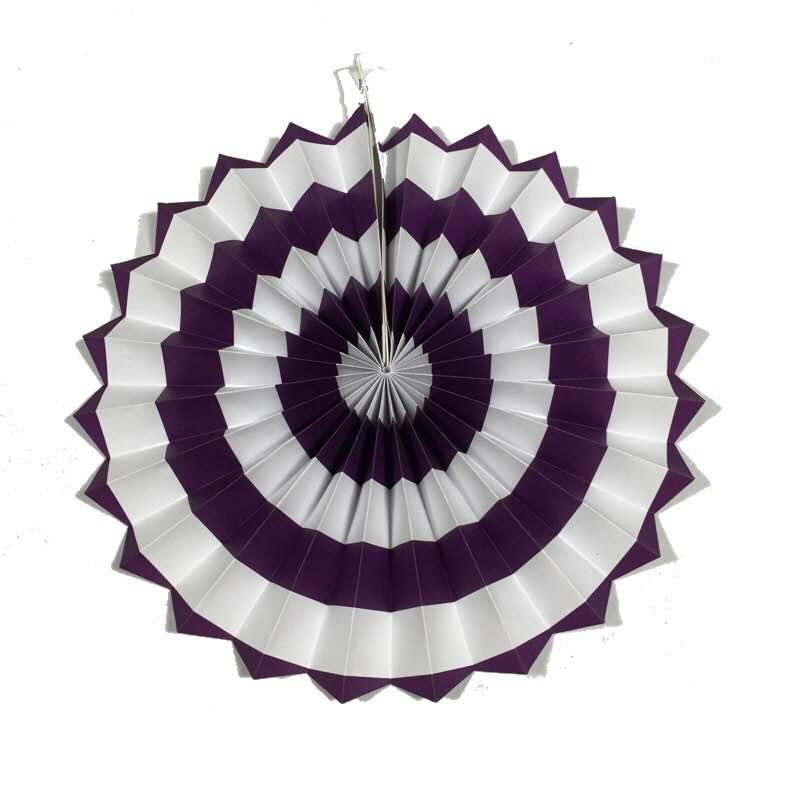 Purple Stripes Paper Fans ALL PARTY SUPPLIES Pretty UR Party
