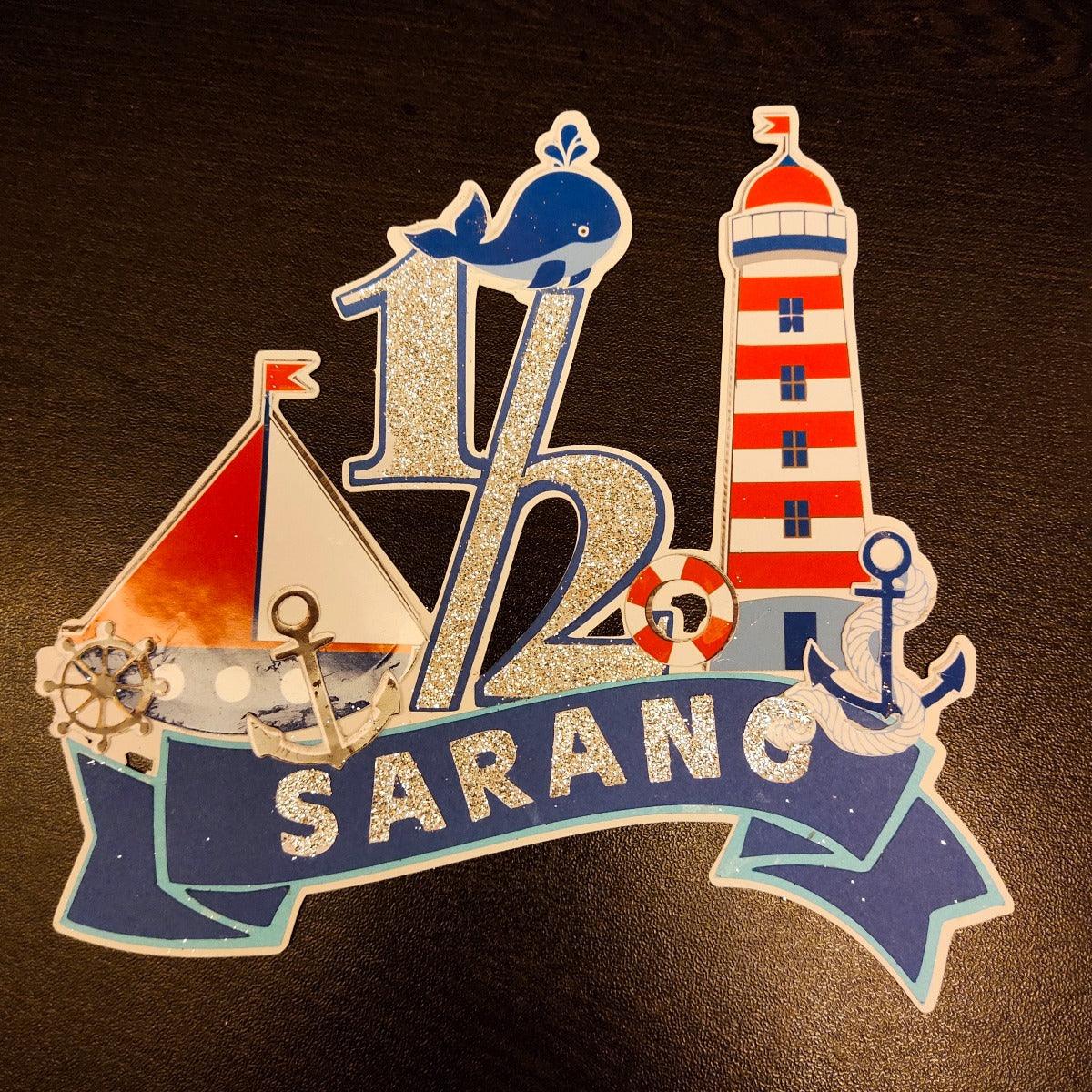 Nautical Cake Topper HANDCRAFTED Pretty UR Party