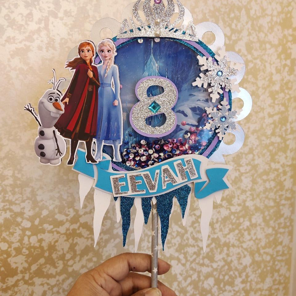 Frozen Shaker Cake Topper HANDCRAFTED Pretty UR Party