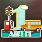 Wheels on The Bus Design2 Cake Topper HANDCRAFTED Pretty UR Party