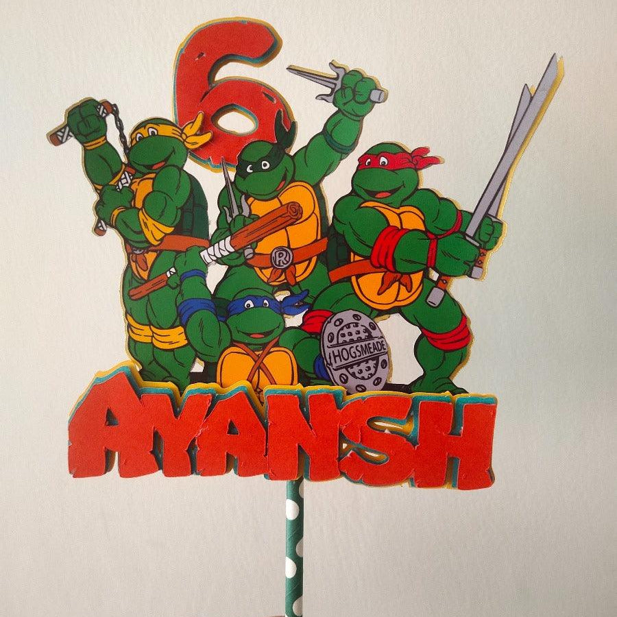 Ninja Turtles Cake Topper HANDCRAFTED Pretty UR Party