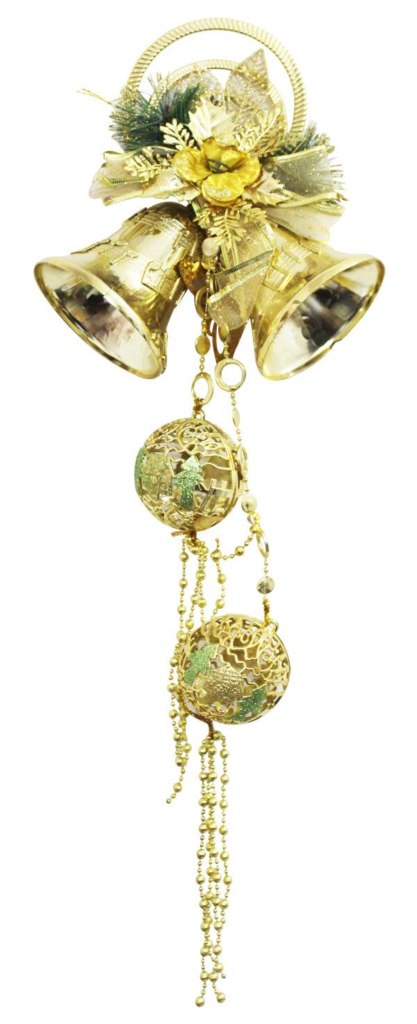 Designer Big Bow Bell Ball Hanging Gold Pretty UR Party