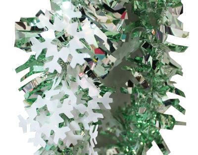 Green and White Snow Flakes Colored Garland THEME PARTIES Pretty UR Party