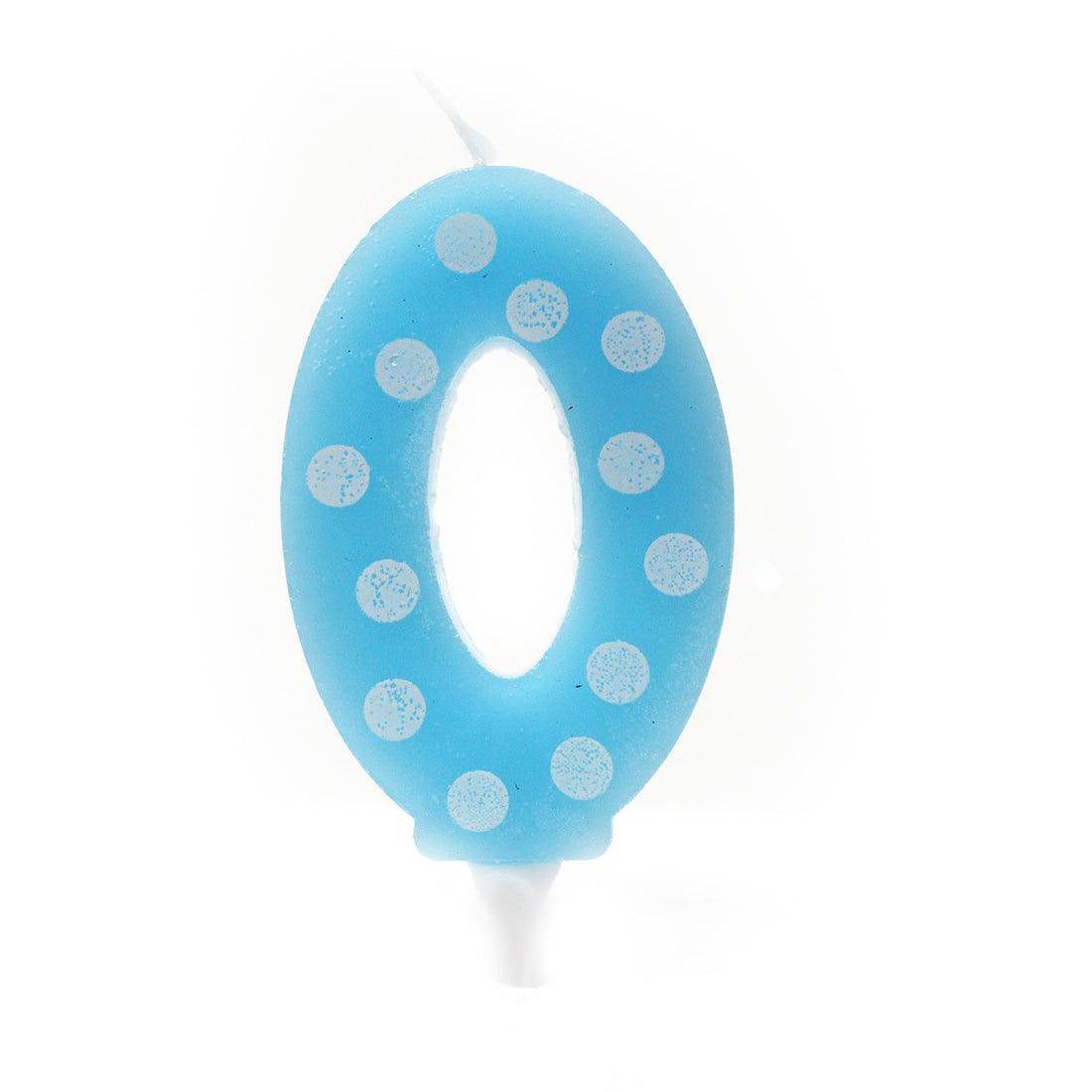 0 No Blue Polka dot candle ALL PARTY SUPPLIES Pretty UR Party