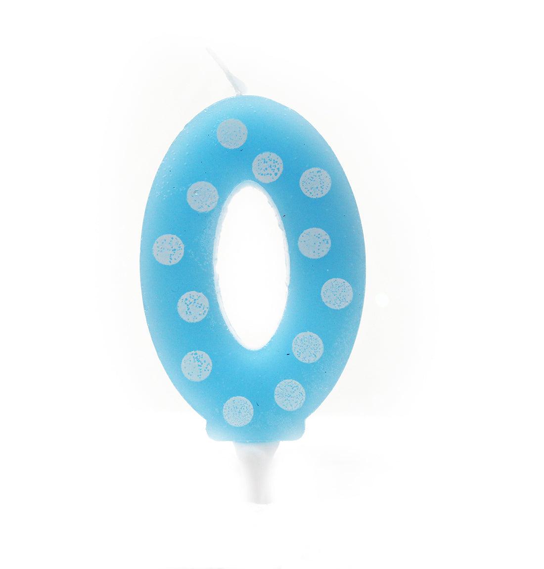 0 No Blue Polka dot candle ALL PARTY SUPPLIES Pretty UR Party