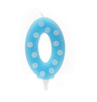 0 No Blue Polka dot candle ALL PARTY SUPPLIES Pretty UR Party